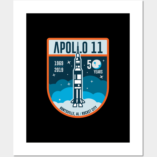 Rocket City - Apollo 11 Anniversary - Crest Wall Art by zacrizy